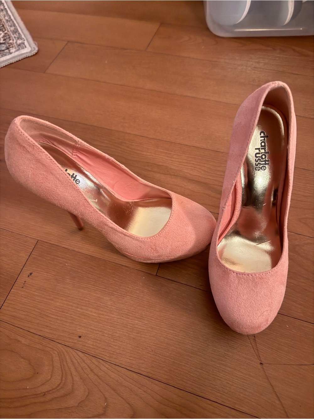 Pink Suede High Heel Pumps